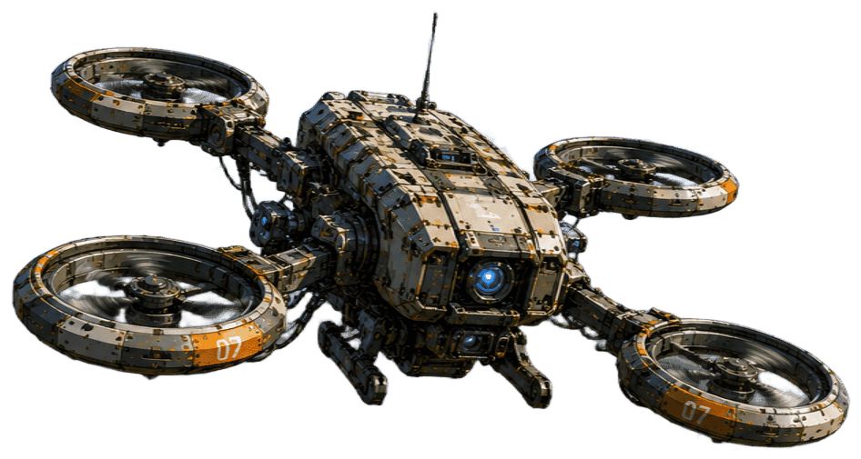Proxima scout drone hovering over the droids dashboard